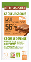 CHOCOLATE LEITE 56% 100G - ETHIQUABLE