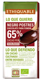 CHOCOLATE FUNDIR 65% 200G - ETHIQUABLE