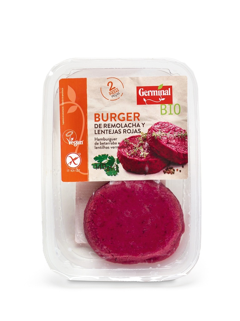 HAMBURGUESA REMOLACHA LENTELLA GERMINAL 140G