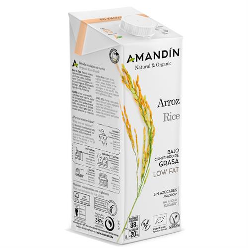 BEBIDA ARROZ S/G AMANDIN 1L.