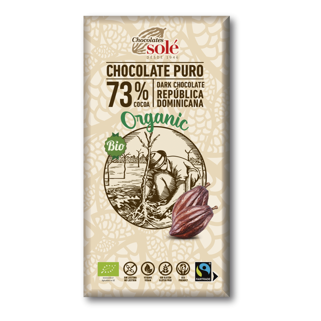 CHOCOLATE NEGRO 73% SOLÉ 100G