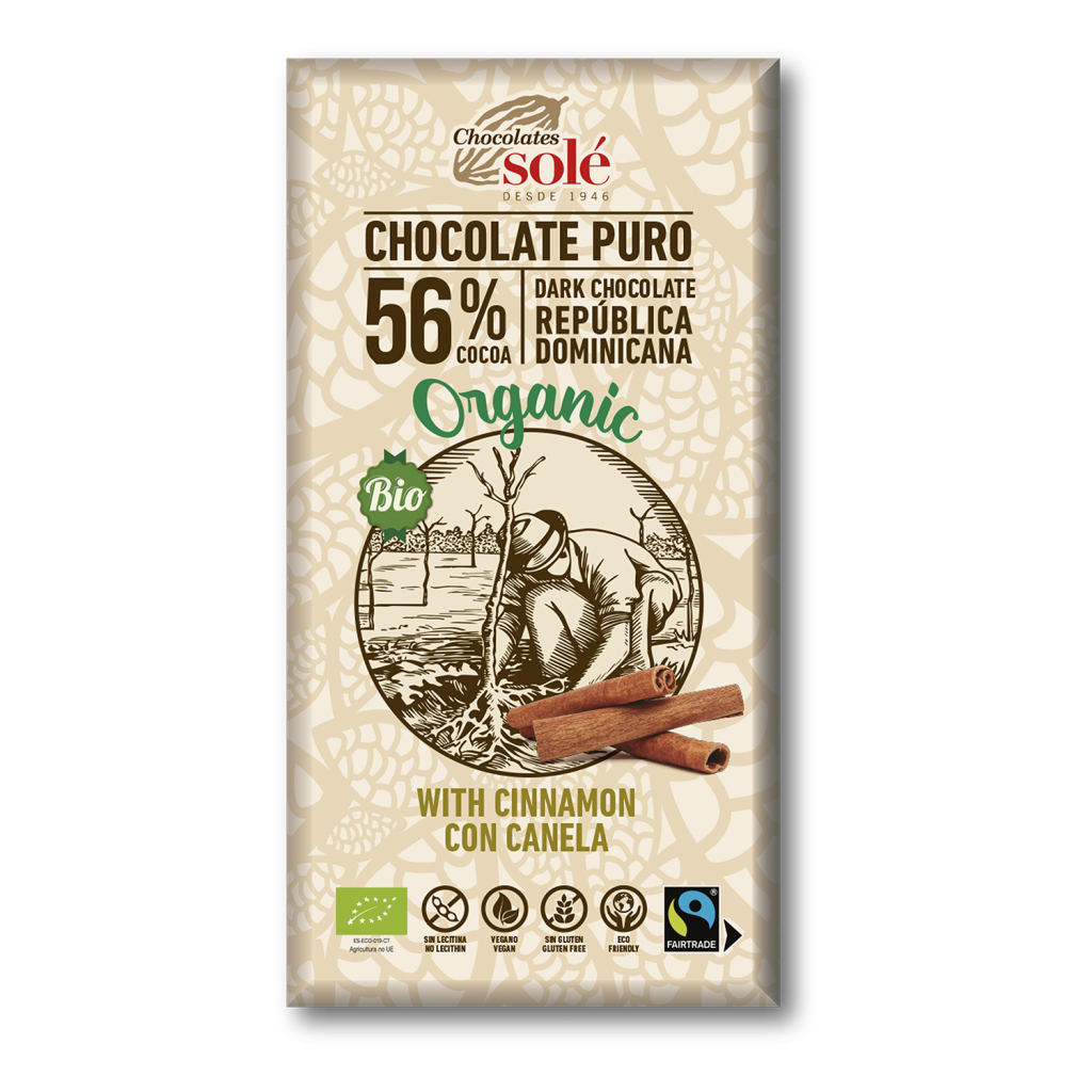 CHOCOLATE NEGRO CANELA SOLÉ 100G