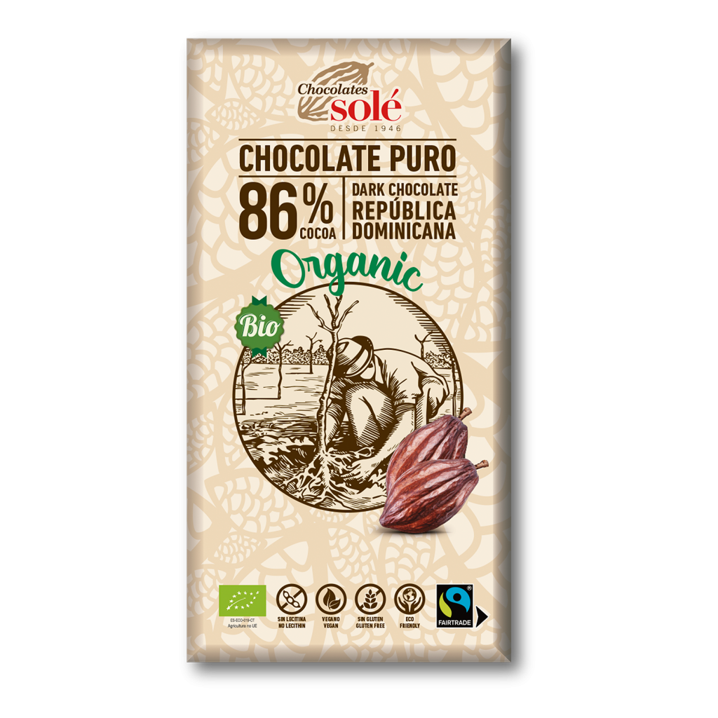 CHOCOLATE NEGRO 86% SOLÉ 100G