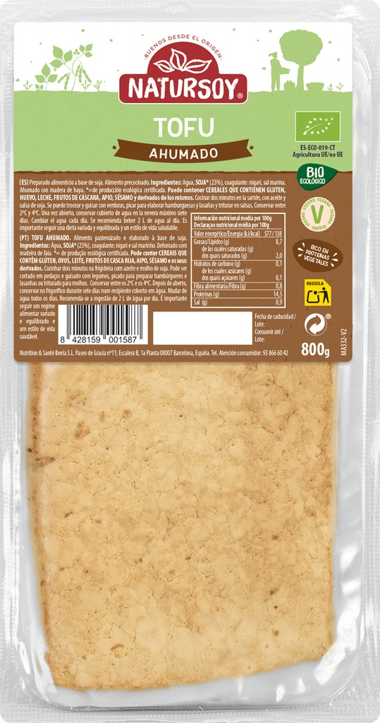 TOFU AFUMADO NATURSOY 800G