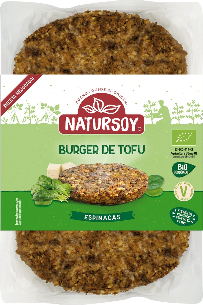 HAMBURGUESA TOFU ESPINACAS NATURSOY 2UD 160G