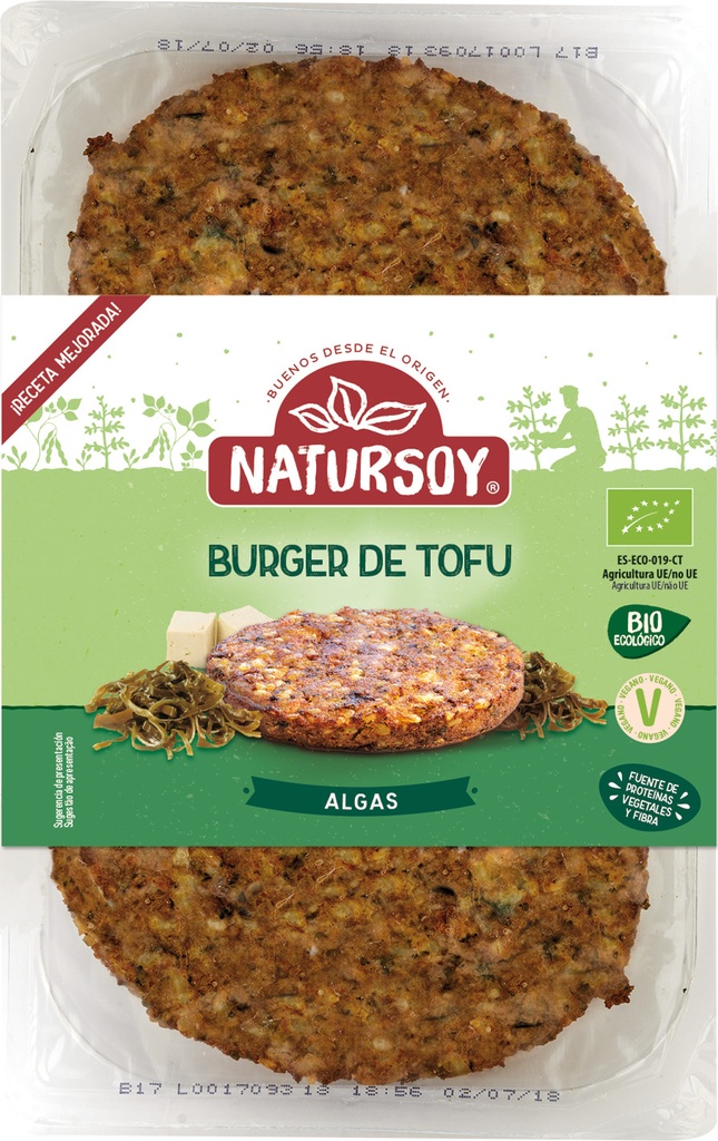 HAMBURGUESA ALGAS NATURSOY 160G