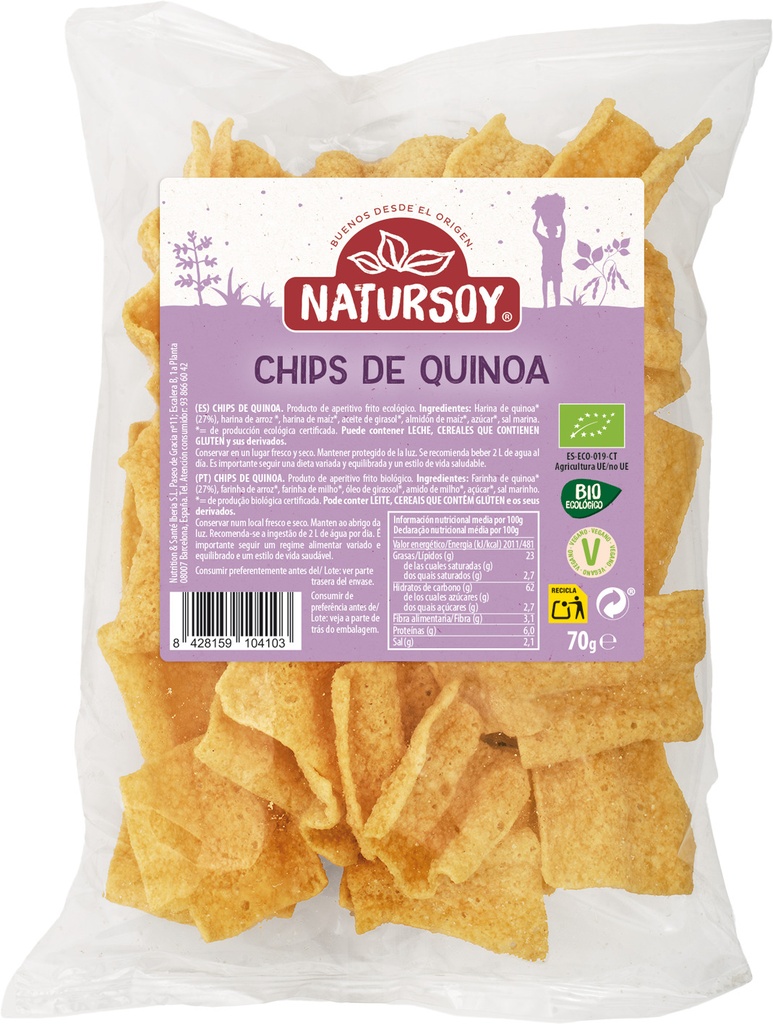 CHIP QUINOA NATURSOY 70G