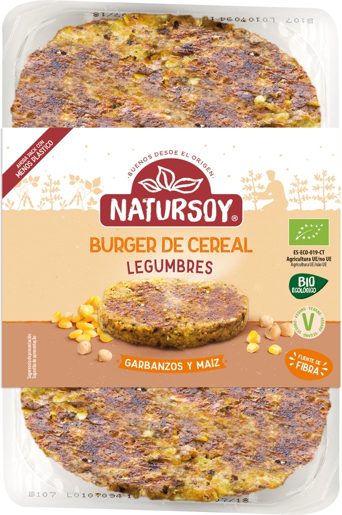 HAMBURGUESA GARAVANZO MILLO NATURSOY 200G