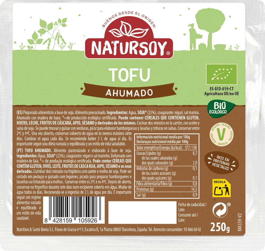 TOFU AFUMADO NATURSOY 250G