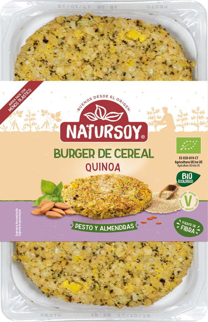 HAMBURGUESA QUINOA PESTO NATURSOY 200G