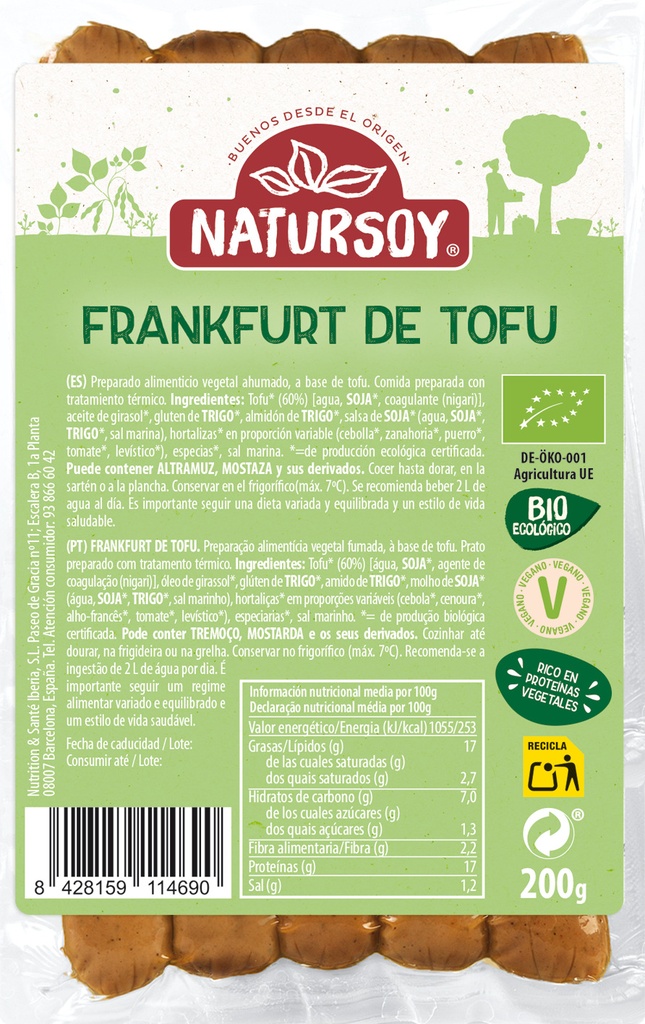 SALCHICHAS FRANKFURT NATURSOY 200G