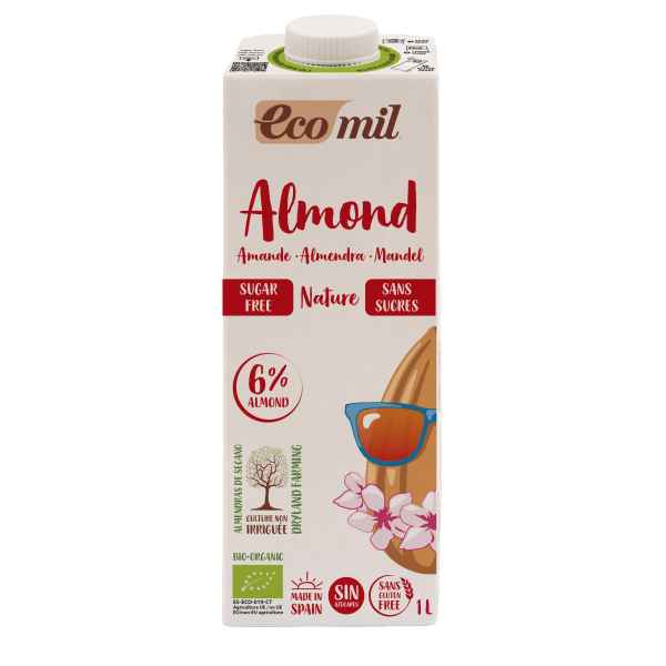 BEBIDA AMENDOA S/AZUCRE ECOMIL 1L