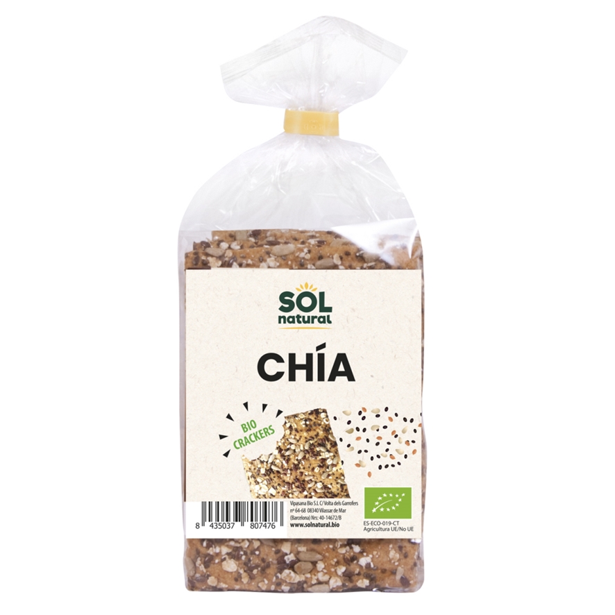 CRACKERS SEMENTES CHIA 200G - SOLNATURAL