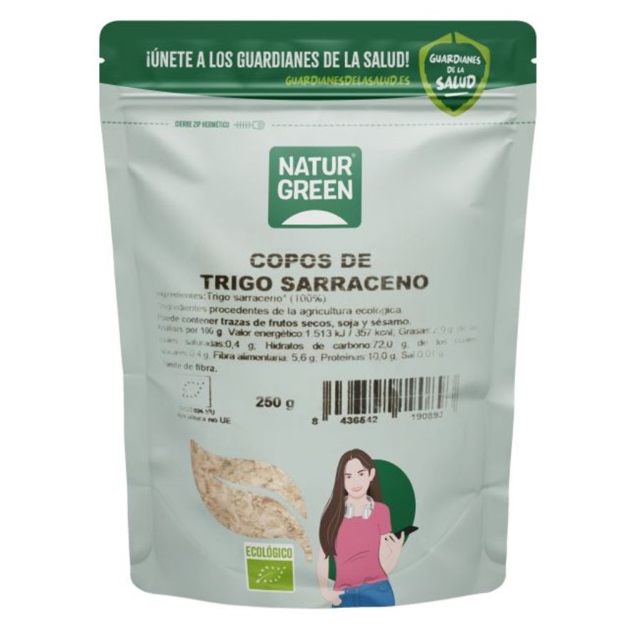 FLOCOS TRIGO SARRACENO S/G NATURGREEN 250G