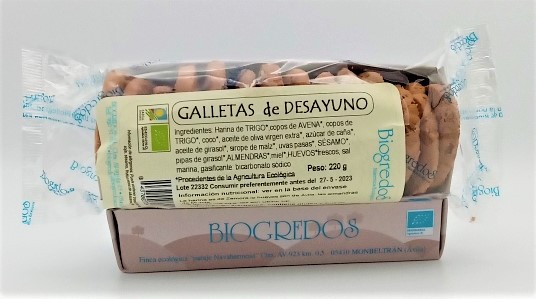 GALLETAS ALMORZO 220G - BIOGREDOS