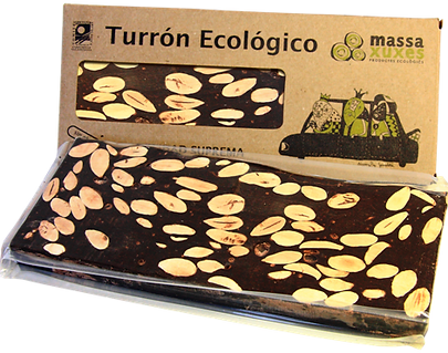 TURRON CHOCOLATE AMENDOA MASSAXUXES 200G.