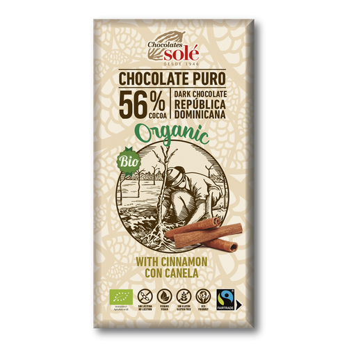 [8411066003010] CHOCOLATE NEGRO CANELA SOLÉ 100G